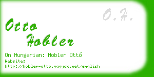 otto hobler business card